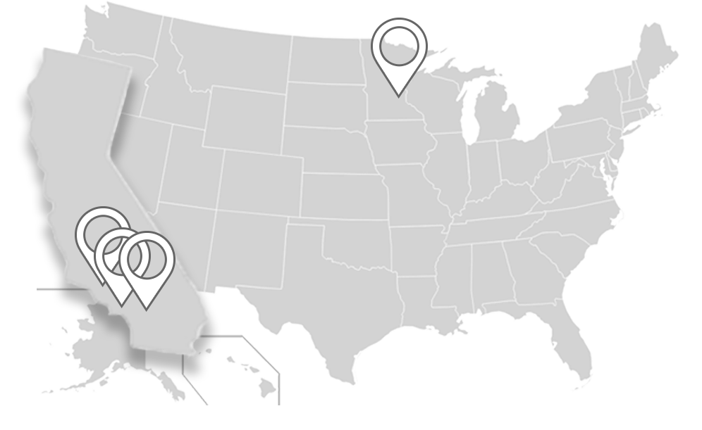 Map of distribution alternatives locations