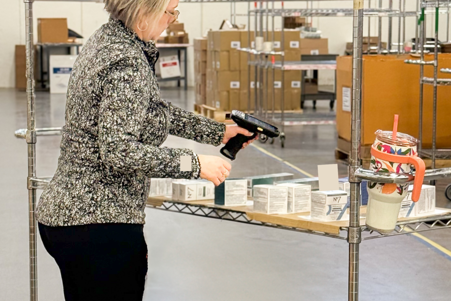 Scanning inventory in LA Warehouse